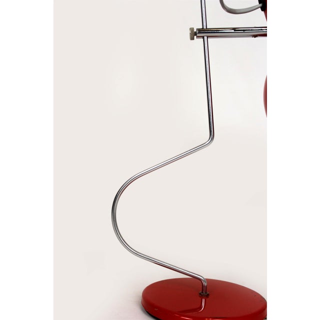 Mid-Century Red Desk Lamp from Lidokov, Former Czechoslovakia, 1960s For Sale - Image 4 of 18