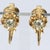 2x RB SI1/E 4mm. 14k Yg Floral Shaped Dia Earrings