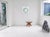 "Mocap" (White-Green) Illusionistic Wall Clock / Wall-Sculpture For Sale - Image 4 of 10