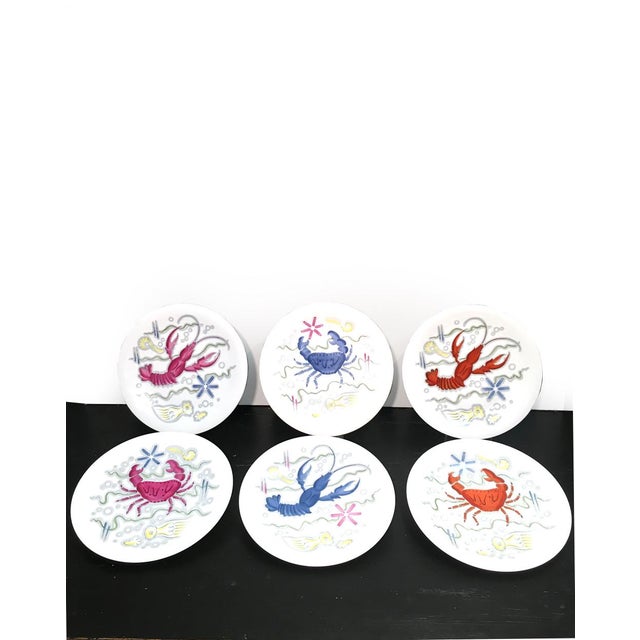 Ceramic Swedish Plates from Hackefors, 1960s, Set of 6 For Sale - Image 7 of 7