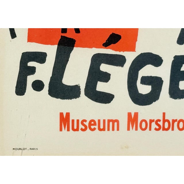 Paper 1955 Fernand Léger Museum Morsbroich Leverkusen Exhibition Poster Framed For Sale - Image 7 of 10