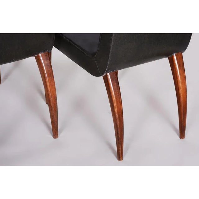 Vintage Art Deco Chairs by Jindřich Halabala for Up Závody, 1930s, Set of 4 For Sale - Image 4 of 8