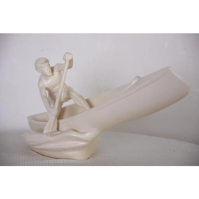 Ceramic Former Czechoslovakian Ceramic Canoeing Sculpture from Jihokera, 1962 For Sale - Image 7 of 11