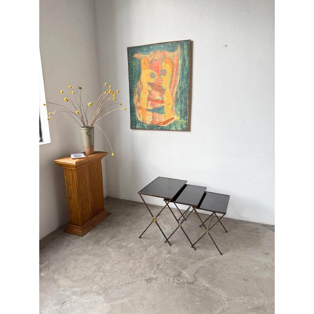 Nesting Tables by Jacques Adnet, 1950s, Set of 3 For Sale - Image 3 of 18