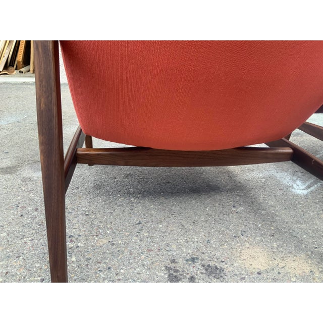Modern Mid Century Style Lounge Chairs Solid Walnut Frames For Sale In San Diego - Image 6 of 8