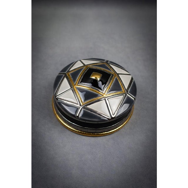 Géo Collection Ca Doro Box in Enamel by Clotilde D for Longwy, France, 2010s For Sale - Image 6 of 12