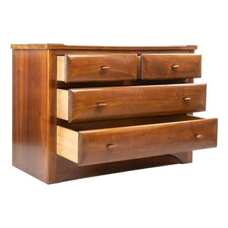 Stettin School Chest of Drawers in Walnut Wood, Italy, 1950s For Sale