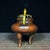 Metal Vintage Gilt Bronze Tripod Censer - Imperial Incense Burner With Handles For Sale - Image 7 of 9