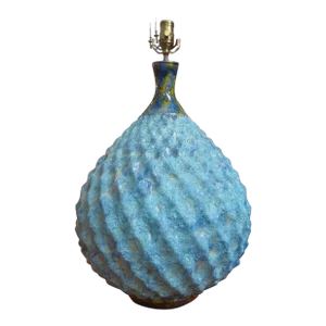 Mid-Century Glazed Pottery Artichoke Lamp