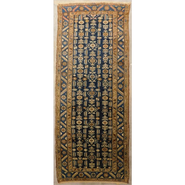 Vintage Blue Persian Gallery Rug4'3"x 10'4" For Sale - Image 13 of 13