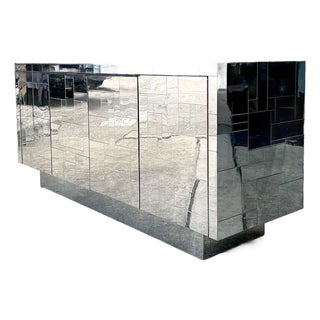 Vintage Paul Evans “Cityscape” Chrome Credenza For Sale