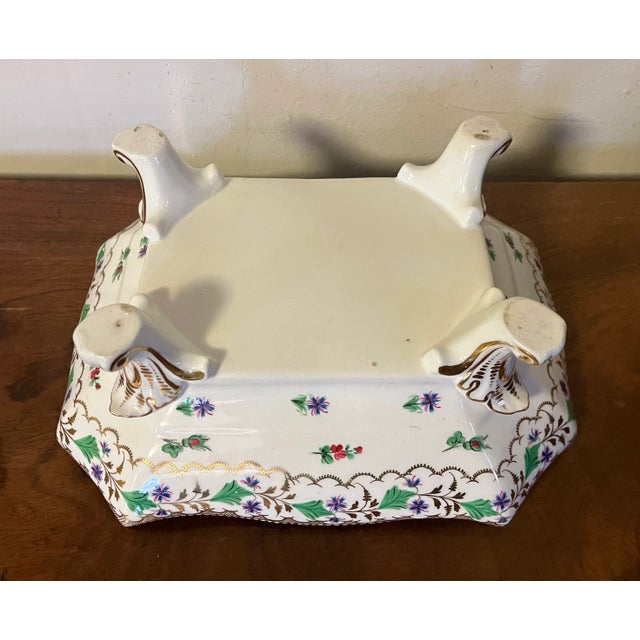 Antique Early 19th Century English Sprig Porcelain Footed Compote Bowl For Sale - Image 10 of 12