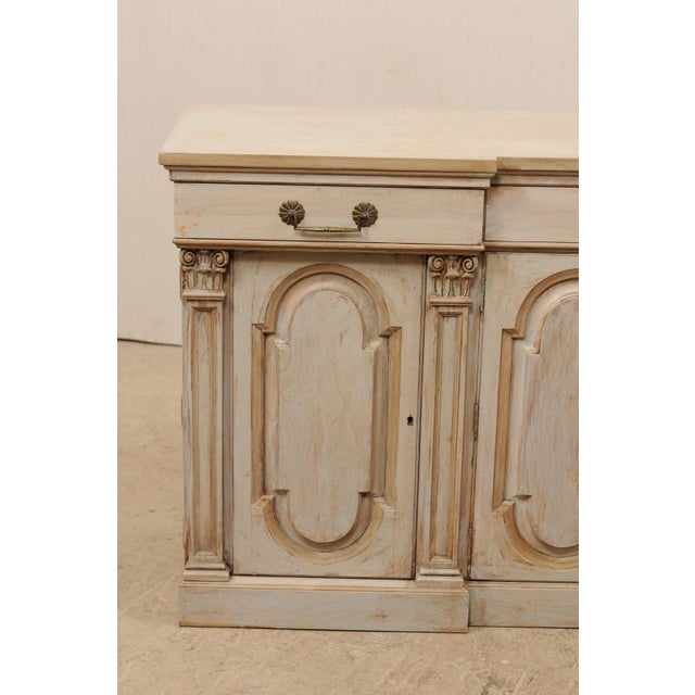 Painted Buffet with Corinthian Column Accents For Sale In Atlanta - Image 6 of 11
