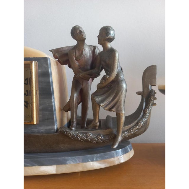 Art Deco Travel Pendulum in Venice, 1920s, Set of 3 For Sale - Image 16 of 18