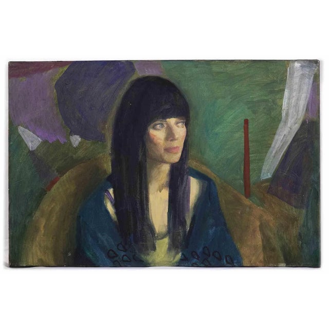 Anastasia Kurakina, Portrait of a Girl, Oil Painting, 2010s For Sale