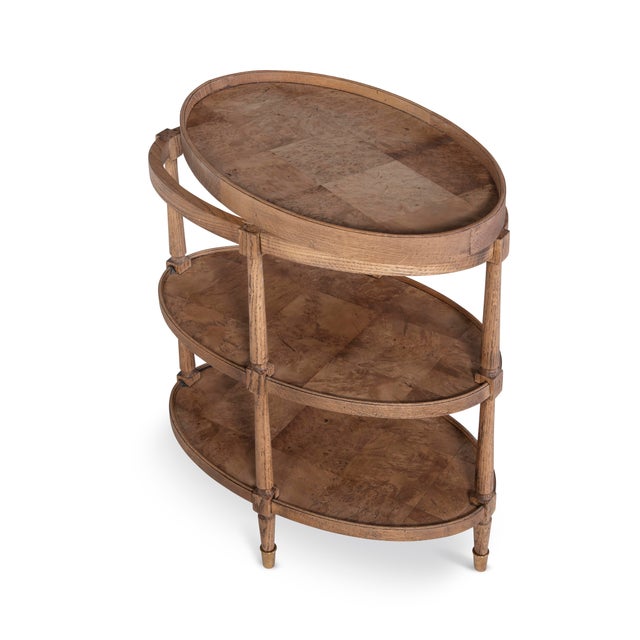 Transitional Century Furniture Andrews Chairside Table - Weathered For Sale - Image 3 of 4