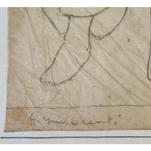 Guglielmo Innocenti, Dame Marthe et Mephisto, Crayon on Paper For Sale - Image 4 of 9