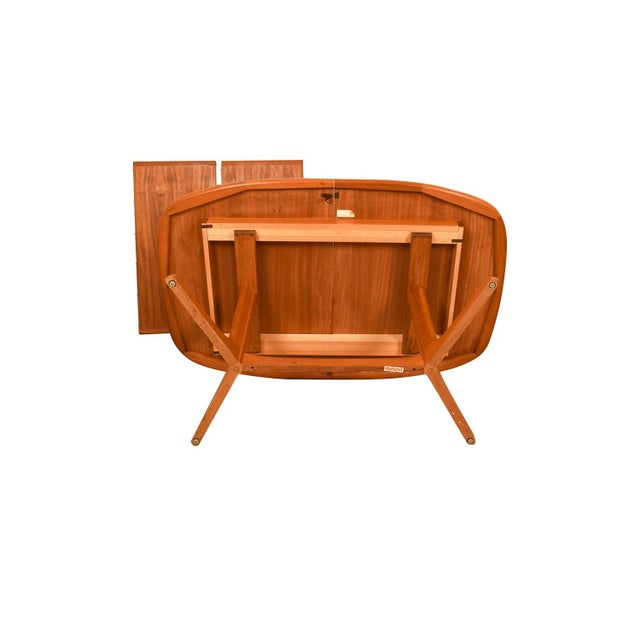 Danish Mid-Century Teak Expandable Dining Table For Sale - Image 10 of 12