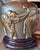Wood Vintage Gold Embossed Elephant Lamp For Sale - Image 7 of 12