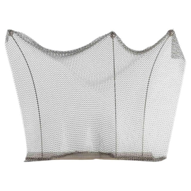 White Mantelpiece Sculpture in Steel and Chain Mail For Sale - Image 8 of 8