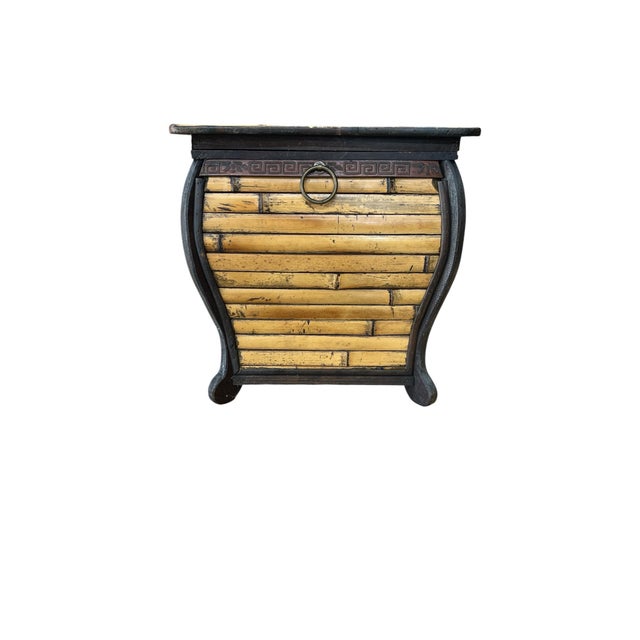 Vintage Bamboo Box Library Side Table For Sale - Image 4 of 6