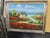 Wood Vintage Large Italian Landscape Painting With Red Poppies Signed For Sale - Image 7 of 7