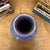 Long Neck Purple Ceramic Vase with Wide Bottom & Blue Hues For Sale - Image 9 of 10