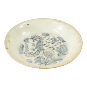 17th Century or Earlier Chinese Chinoiserie Ming Dynasty Export Blue and White Bowl