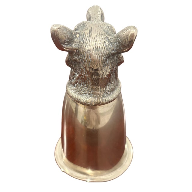 Late 20th Century Vintage Gucci Silver-Tone Fox Head Stirrup Cup For Sale - Image 5 of 8