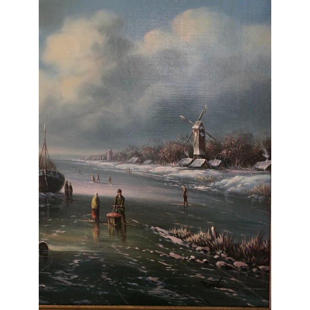 Traditional Late 20th Century Dutch Landscape Painting For Sale - Image 3 of 9