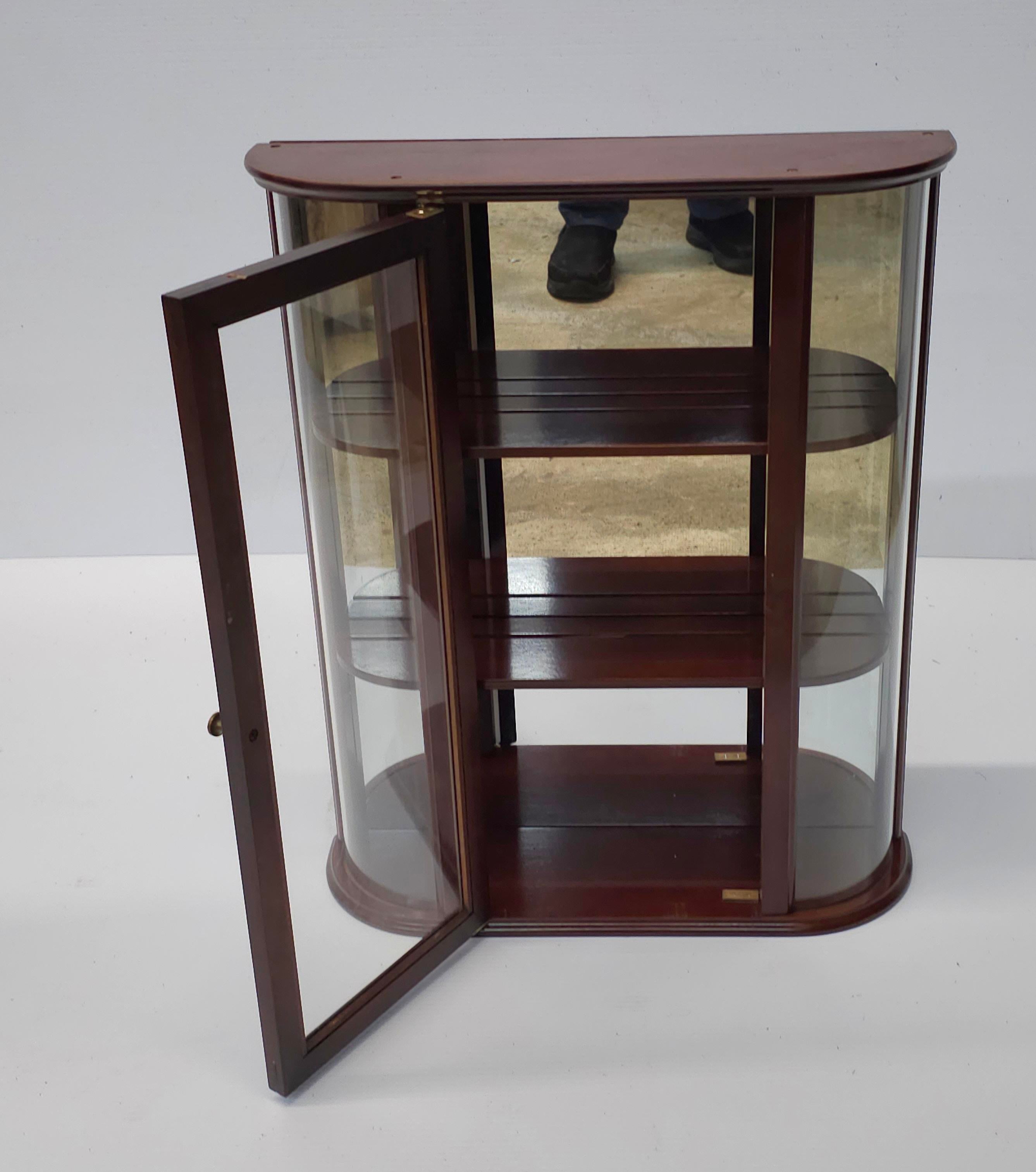 Pair of Bombay Company Stained Fruitwood Wall Cabinets | Chairish