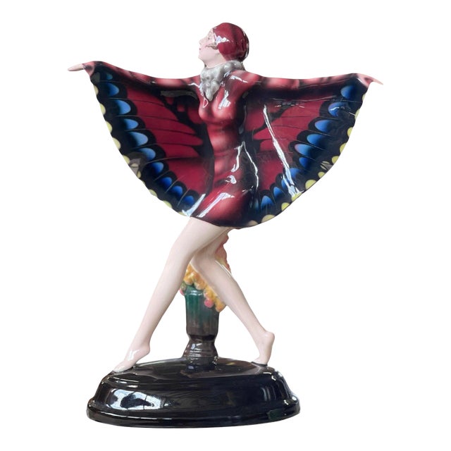 1930s Goldscheider "The Captured Bird" Porcelain Sculpture For Sale