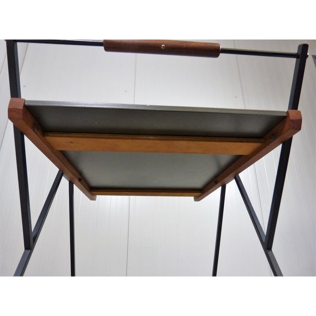 Teak Trolley with Botanical Tile Top, 1960s For Sale - Image 12 of 14