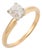 Mid 20th Century Gia 0.91 Carat Old Mine Cut Diamond 14k Yellow Gold Solitaire Engagement Ring, Size 5.75 For Sale