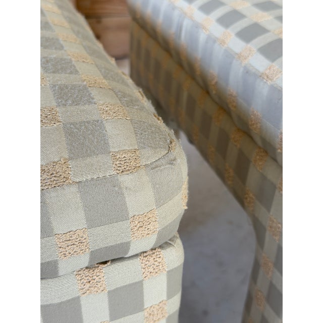 Mid-Century Modern Pair of Vintage Billy Baldwin Attributed Upholstered Parsons Ottomans For Sale - Image 3 of 12