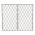 Pair of Reclaimed Industrial Wrought Iron Security Panels 36.75 X 64.375 In. For Sale
