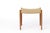 Beige Vintage Stool in Teak by Niels Moller Ottoman, 1950s For Sale - Image 8 of 8