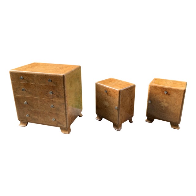 Art Deco Commode Set, 1940, Set of 3 For Sale