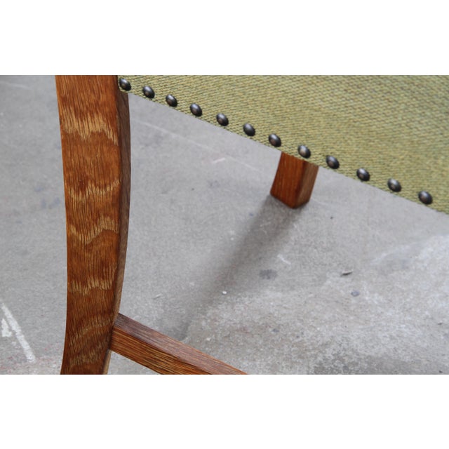 Vintage Brutalist Danish Oak Dining Chairs by Henning Kjærnulf, 1960s, Set of 6 For Sale - Image 13 of 17