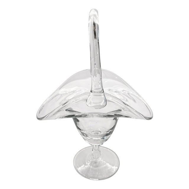 Mid 20th Century Heisey Lariat Crystal Basket For Sale