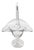 Mid 20th Century Heisey Lariat Crystal Basket For Sale