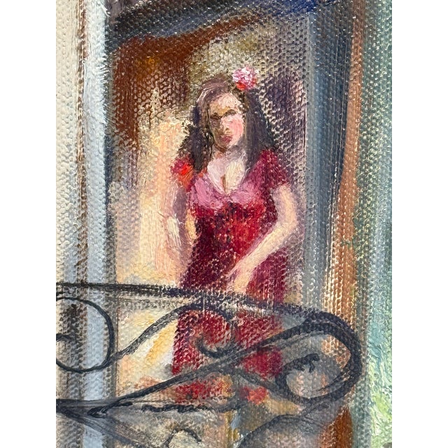 Barbara Fracchia European Street Scene Original Oil on Canvas For Sale In San Francisco - Image 6 of 12