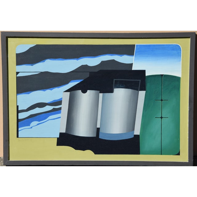 Postmodern Otto Mindhoff, Experimental Station (1978), 1978, Acrylic on Hardboard For Sale - Image 3 of 13