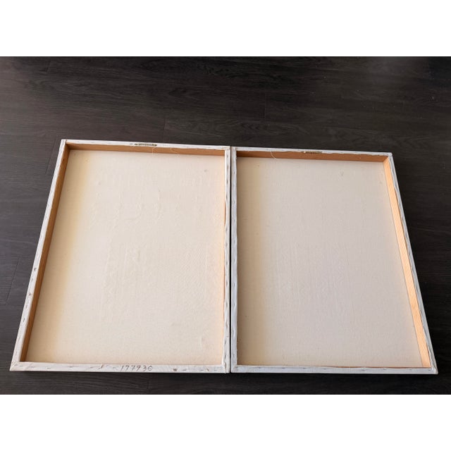 Vintage Mid Century Modern Lee Reynolds Vanguard Studios Abstract Diptych Set For Sale In San Francisco - Image 6 of 6