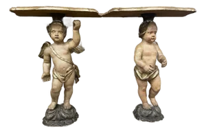 Early 20th Century Italian Putti Side Tables