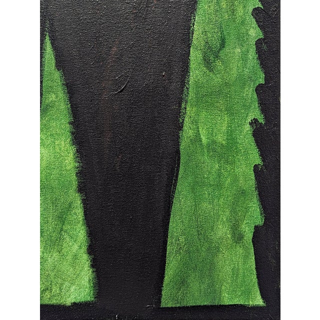 2020s Emmanuel Araujo "Black Hedge" Contemporary Green Geometric Hard-Edge Abstract Painting, 2024 For Sale - Image 5 of 9