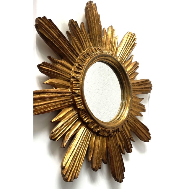 1960s Wenz Giltwood Sunburst Mirror, Germany, 1960s For Sale - Image 5 of 11