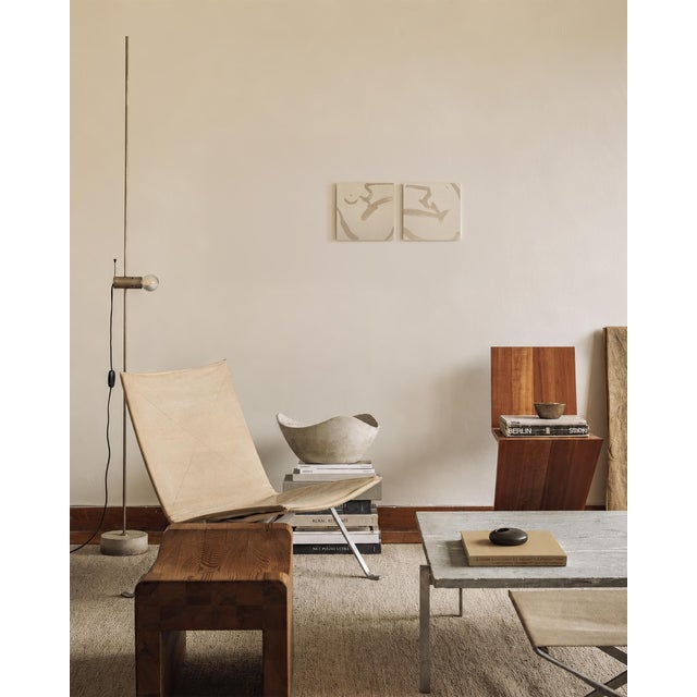 Beige Set of Abstract Painting on Canvas For Sale - Image 8 of 8