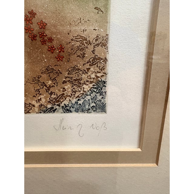 Japonisme 1980s Heinz Voss “Dragonfly Garden” Signed Limited Edition Serigraph 30/95, Framed For Sale - Image 3 of 4