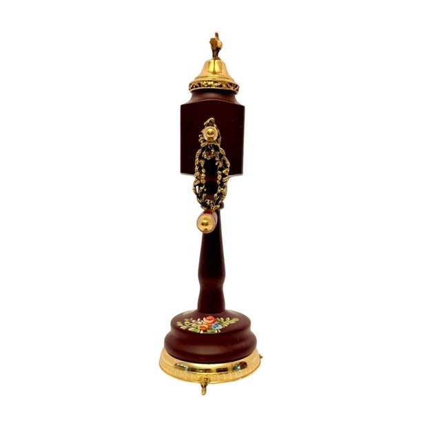 Vintage Reuge Swiss Musical Pepper Mill Grinder Boar Head Pheasant Floral Rare. For Sale - Image 4 of 8